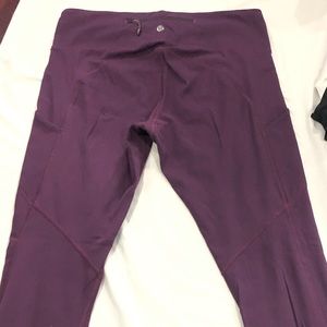 Lululemon High Rise Pocketed Purple Leggings